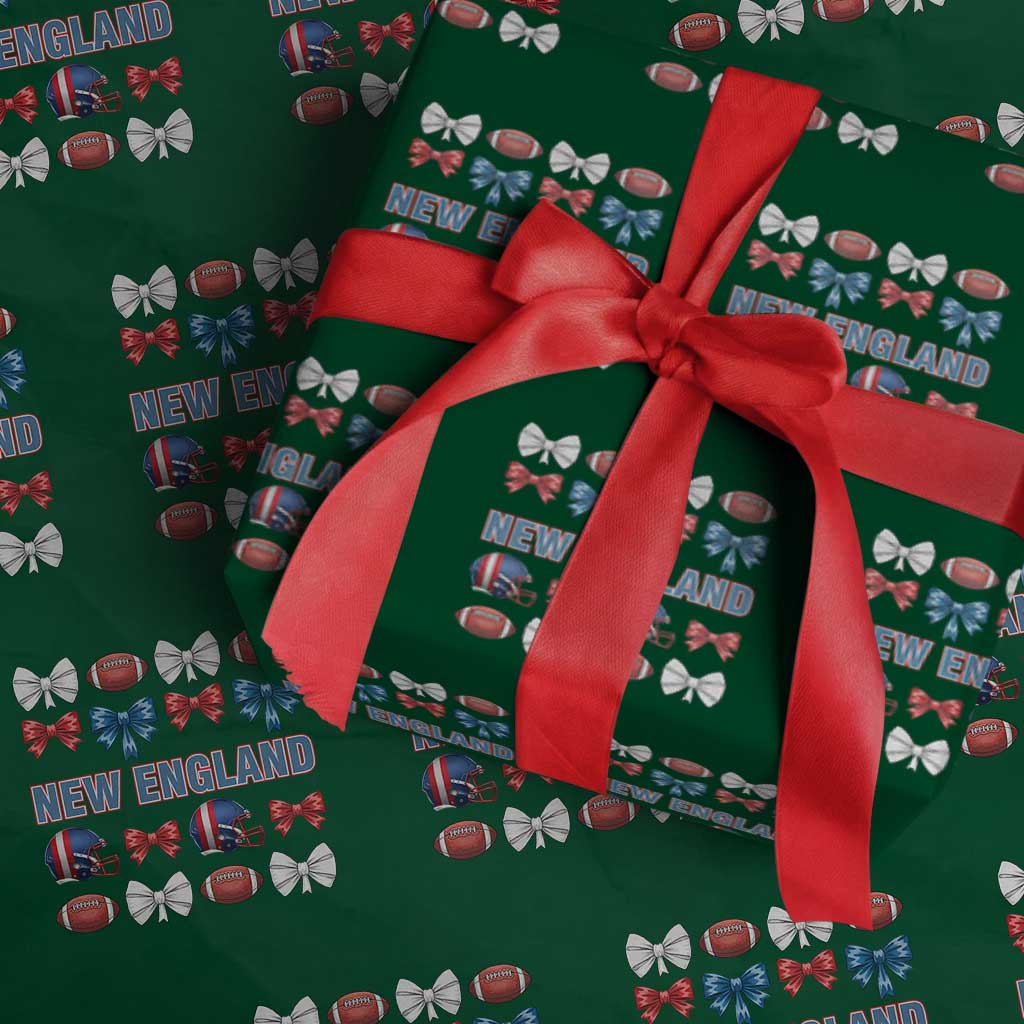 Coquette NE Football Fan Wrapping Paper Roll Gift For Women TS12 Green Print Your Wear