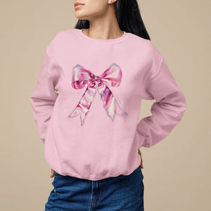Coquette Sweatshirt Pink Ribbon Aesthetic Trendy Girly Girl TS09 Light Pink Printyourwear
