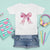 Coquette T Shirt For Kid Pink Ribbon Aesthetic Trendy Girly Girl TS09 White Printyourwear