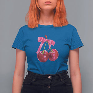 Coquette T Shirt For Women Kawaii Cherry Aesthetic Trendy Girly Girl TS09 Royal Blue Printyourwear