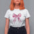 Coquette T Shirt For Women Pink Ribbon Aesthetic Trendy Girly Girl TS09 White Printyourwear