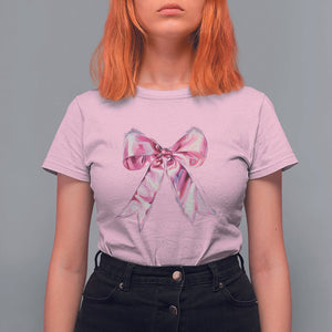 Coquette T Shirt For Women Pink Ribbon Aesthetic Trendy Girly Girl TS09 Light Pink Printyourwear