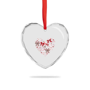Coquette Valentine's Day Heart Bow Heart Crystal Glass Ornament TS10 Print Your Wear