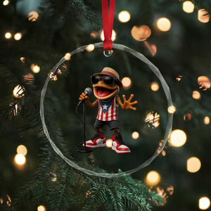 Coqui Puerto Rican Flag Crystal Glass Ornament Taino Boricua Frog Singing TS10 Print Your Wear