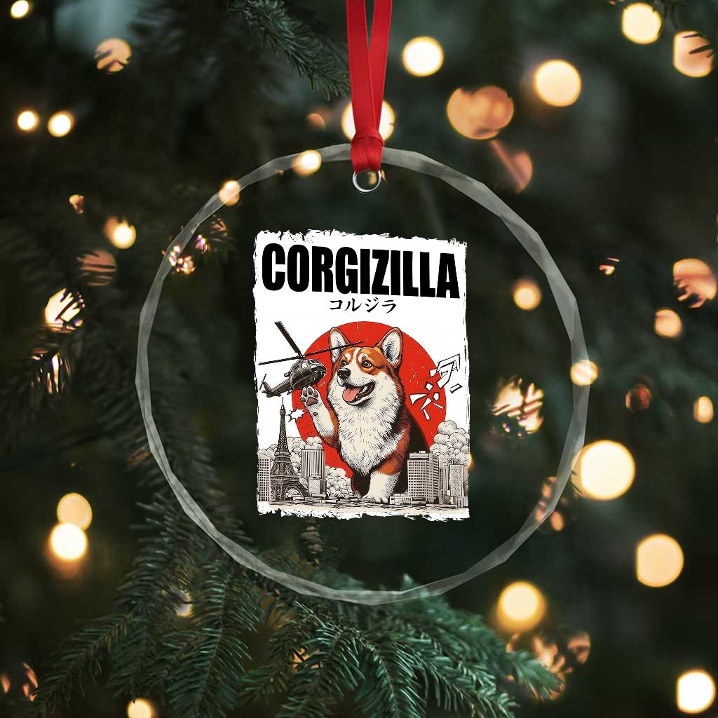 Corgizilla Giant Crystal Glass Ornament Funny Corgi Monster Roaring Tokyo Japan TS12 Print Your Wear