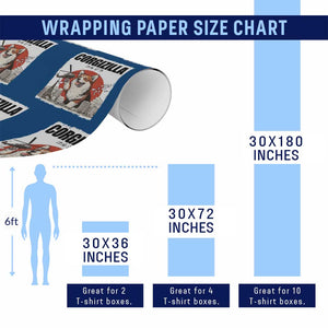 Corgizilla Giant Wrapping Paper Roll Funny Corgi Monster Roaring Tokyo Japan TS12 Print Your Wear