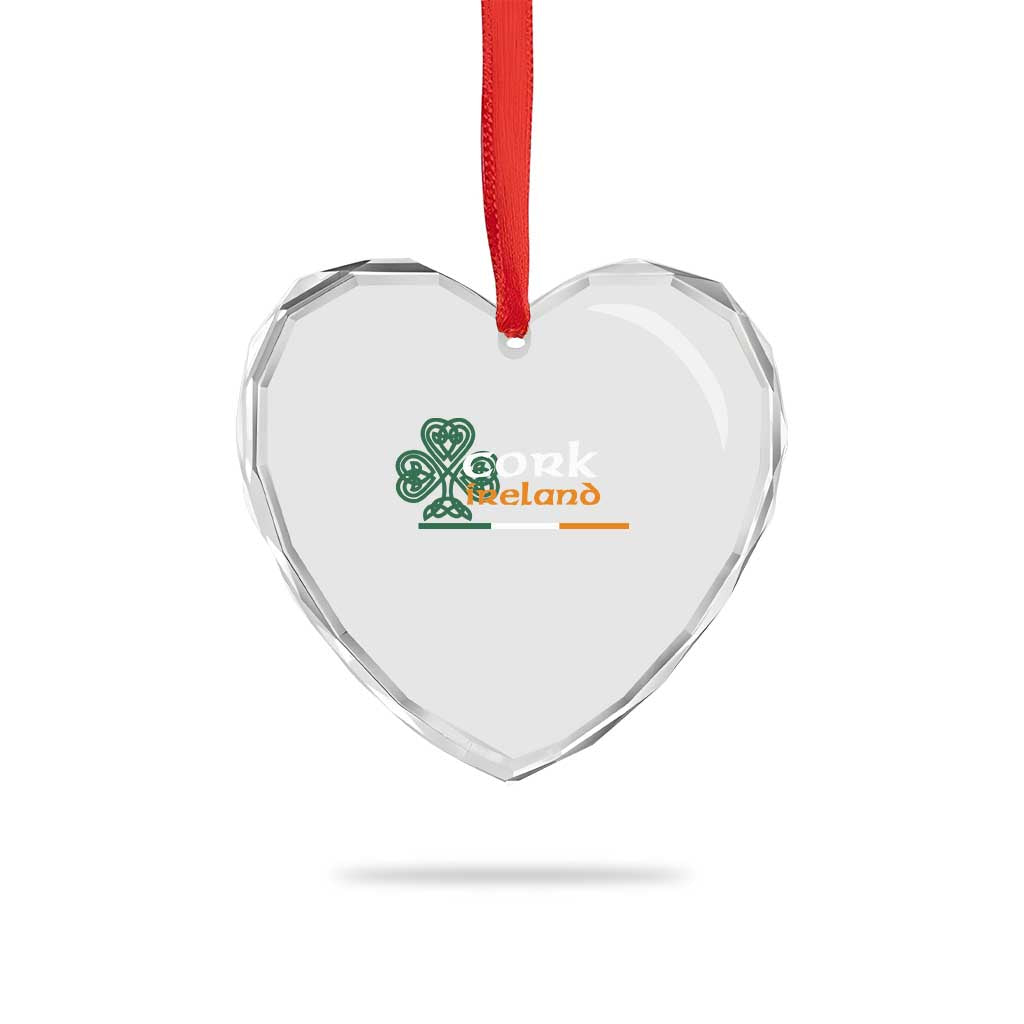 Cork Ireland Heart Crystal Glass Ornament Irish City Souvenir St Patricks Day Celtic Shamrock TS11 Print Your Wear