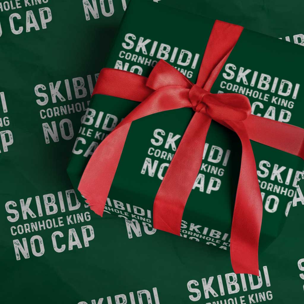 Cornhole King Wrapping Paper Roll No Cap Funny Bean Bag Toss Game TS10 Green Print Your Wear
