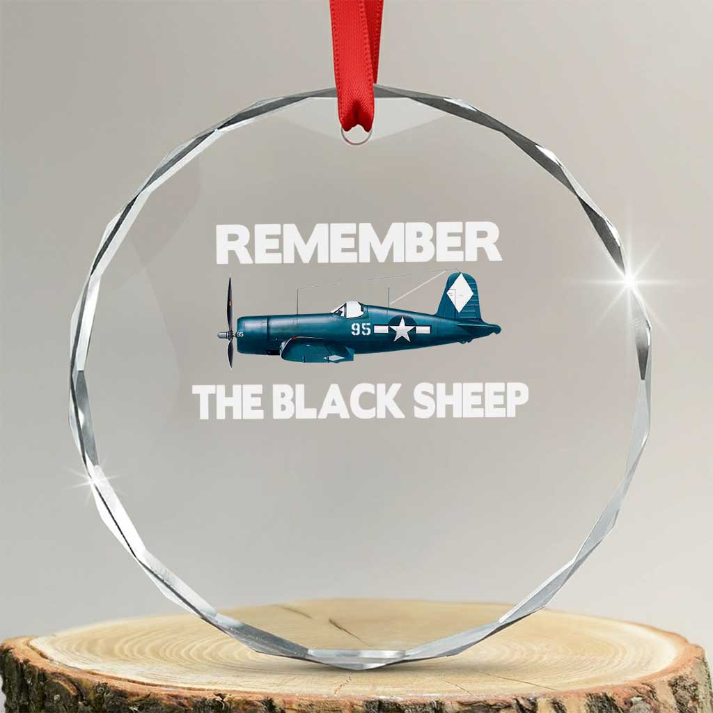 CORSAIR WWII HISTORY Crystal Glass Ornament Black Sheep Squadron Pilot TS02 Transparent Glass 3'' Circle Print Your Wear