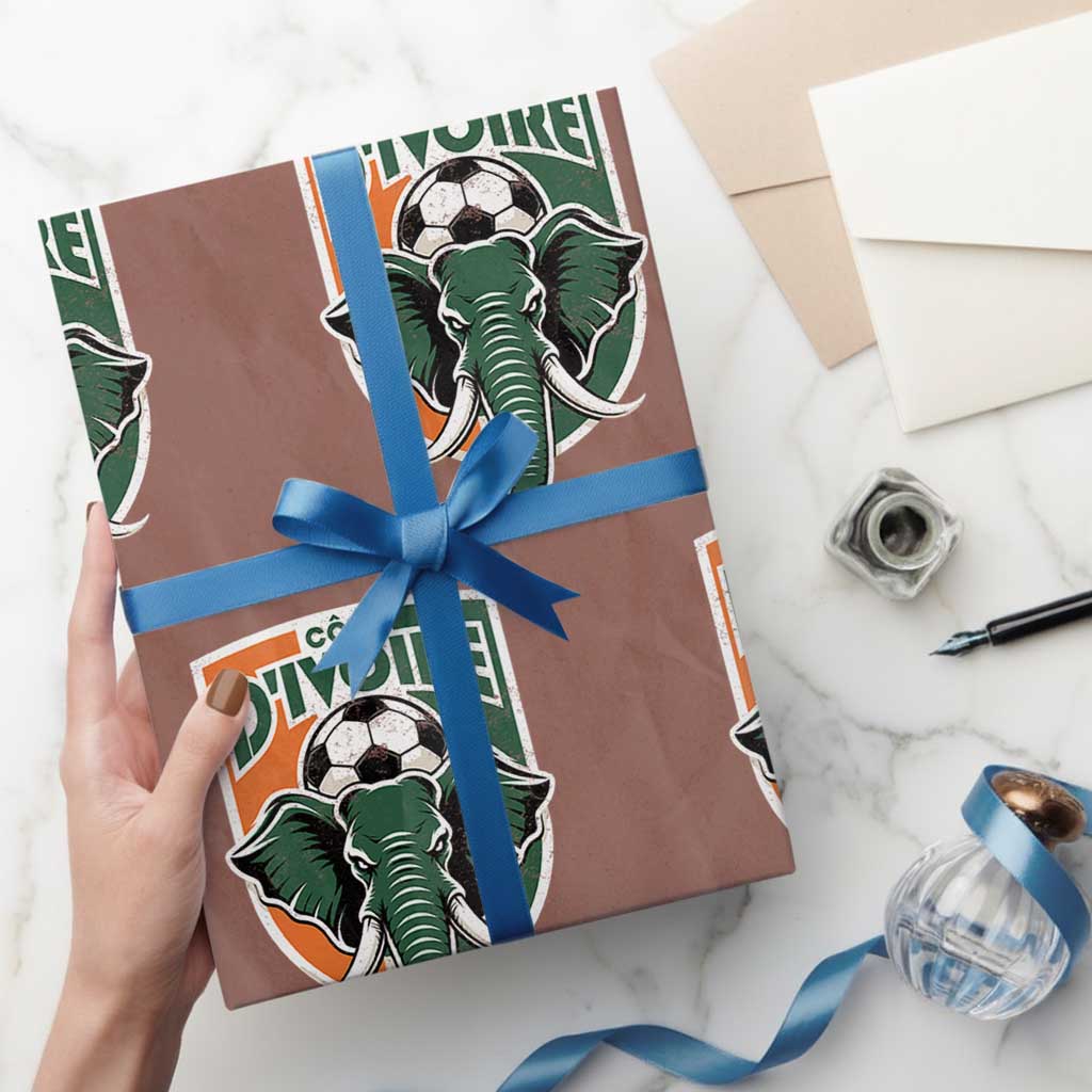 Côte D'ivoire Classic Ivory Coast Elephant Football Wrapping Paper Roll Ivorians Pride