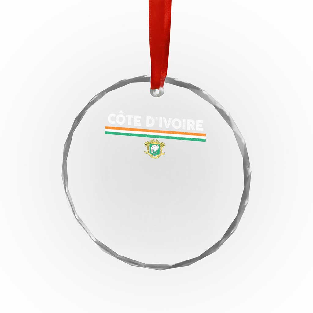 Côte D'ivoire Elephant Sporty Ivory Coast Flag Crystal Glass Ornament