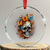 Cottagecore Floral Skull Crystal Glass Ornament Butterfly Aesthetic TS02 Transparent Glass 3'' Circle Print Your Wear