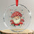 Cottagecore Santa Crystal Glass Ornament Retro Vintage Christmas Mushroom Core Claus Face - Print Your Wear