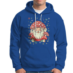 Cottagecore Santa Hoodie Retro Vintage Christmas Mushroom Core Claus Face TS02 Royal Blue Printyourwear