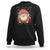 Cottagecore Santa Sweatshirt Retro Vintage Christmas Mushroom Core Claus Face TS02 Black Printyourwear
