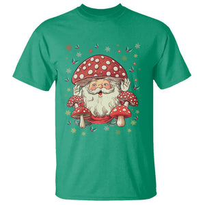Cottagecore Santa T Shirt Retro Vintage Christmas Mushroom Core Claus Face TS02 Irish Green Printyourwear