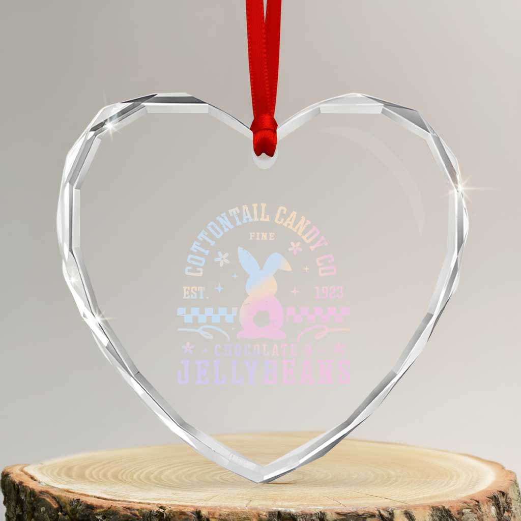 Cottontail Candy Company Easter Heart Crystal Glass Ornament Carrot Bunny Rabbit Family Matching TS10 Transparent Glass 3'' Heart Print Your Wear