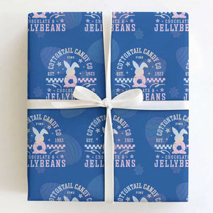 Cottontail Candy Company Easter Wrapping Paper Roll Carrot Bunny Rabbit Family Matching TS10 Royal Blue Print Your Wear