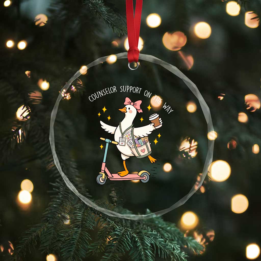 Counselor Support On The Way Crystal Glass Ornament Silly Goose School Counselor TS14 Print Your Wear