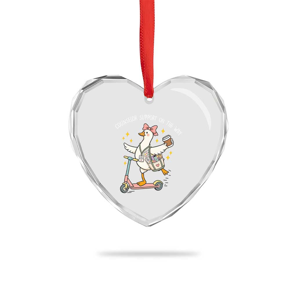 Counselor Support On The Way Heart Crystal Glass Ornament Silly Goose School Counselor TS14 Print Your Wear