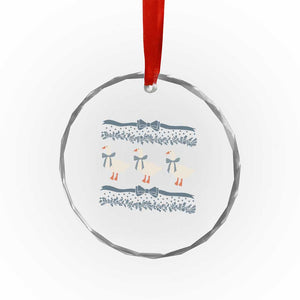 Country Goose 80s Crystal Glass Ornament 1980s Geese Blue Bowed Mama Goose TS02 Print Your Wear