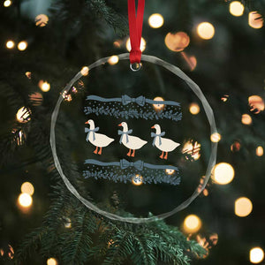 Country Goose 80s Crystal Glass Ornament 1980s Geese Blue Bowed Mama Goose TS02 Print Your Wear