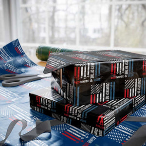 Courtesy of the Red White and Blue Wrapping Paper Roll US Military Patriotic American Flag TS02 Black Print Your Wear