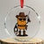 Cowboy Chicken Nugget Crystal Glass Ornament Funny Food Gift TS12 Transparent Glass 3'' Circle Print Your Wear