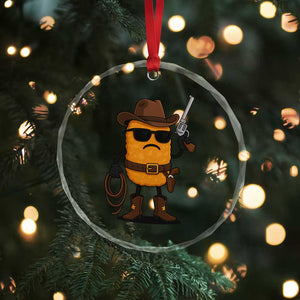 Cowboy Chicken Nugget Crystal Glass Ornament Funny Food Gift TS12 Print Your Wear