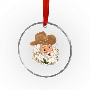 Cowboy Crystal Glass Ornament Santa Claus Vintage 90s Western Country Music Outfit TS10 Print Your Wear