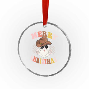 Cowboy Crystal Glass Ornament Vintage 90s Western Groovy Santa Claus Xmas Vibes TS10 Print Your Wear