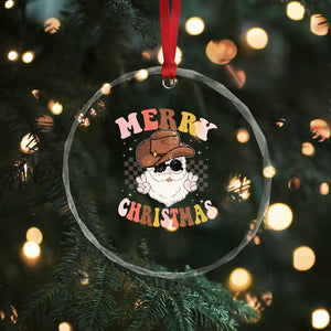 Cowboy Crystal Glass Ornament Vintage 90s Western Groovy Santa Claus Xmas Vibes TS10 Print Your Wear