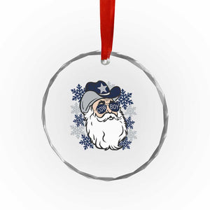 Western Cowboy Santa Christmas Crystal Glass Ornament Cool Retro Nostalgic Xmas Gift TS02 Print Your Wear