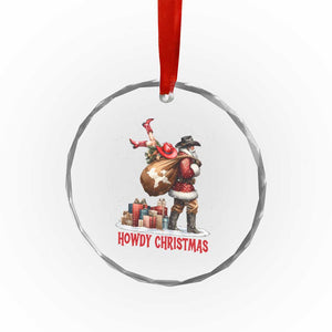 Cowboy Santa Christmas Crystal Glass Ornament Funny Western Xmas TS14 Print Your Wear