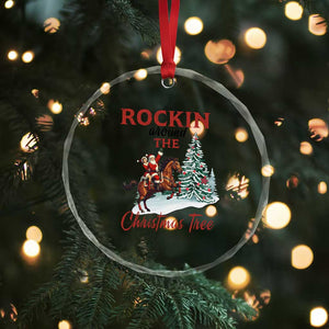 Cowboy Santa Western Christmas Crystal Glass Ornament Rockin Around The Xmas Tree TS14 Print Your Wear
