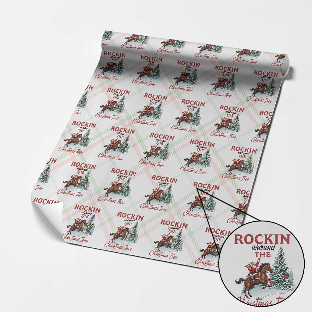 Cowboy Santa Western Christmas Wrapping Paper Roll Rockin Around The Xmas Tree TS14 Christmas Plaid Print Your Wear