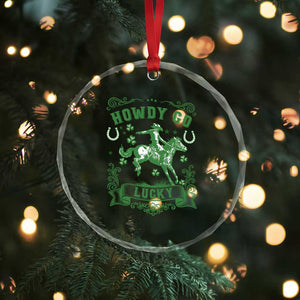Cowboy St Patrick's Day Crystal Glass Ornament Howdy Go Lucky TS14 Print Your Wear