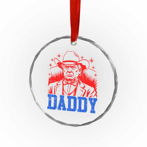 Cowboy Trump Daddy Crystal Glass Ornament Western Politica Patriotic Americans TS02 Print Your Wear