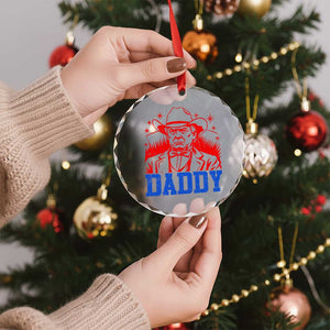 Cowboy Trump Daddy Crystal Glass Ornament Western Politica Patriotic Americans TS02 Print Your Wear