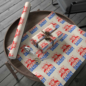 Cowboy Trump Daddy Wrapping Paper Roll Western Politica Patriotic Americans TS02 Beige Print Your Wear