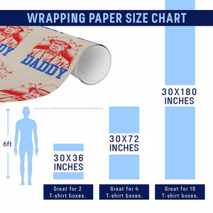 Cowboy Trump Daddy Wrapping Paper Roll Western Politica Patriotic Americans TS02 Print Your Wear