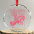 Cowboys Cry Too Crystal Glass Ornament Western Rodeo Cowgirl Cowboy Aesthetic Pink TS02 Transparent Glass 3'' Circle Print Your Wear