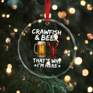 Crawfish Beer Lovers Crystal Glass Ornament Funny Crawfish Cajun Seafood Festival Daddy Crawfish TS10 Print Your Wear