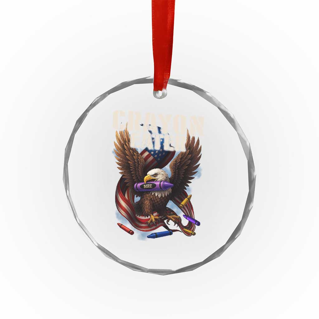 Crayon Eater Crystal Glass Ornament Funny Eagle 250th Anniversary Veterans Gifts TS10 Print Your Wear