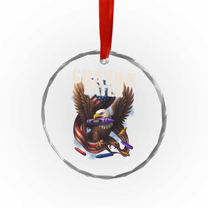 Crayon Eater Crystal Glass Ornament Funny Eagle 250th Anniversary Veterans Gifts TS10 Print Your Wear
