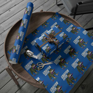 Crayon Eater Wrapping Paper Roll Funny Bulldog Military Corps Proud Soldier Family TS10 Blue Print Your Wear