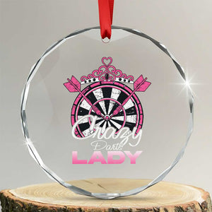 Crazy Darts Lady Crystal Glass Ornament Funny Pub Game Gift For Women TS12 Transparent Glass 3'' Circle Print Your Wear