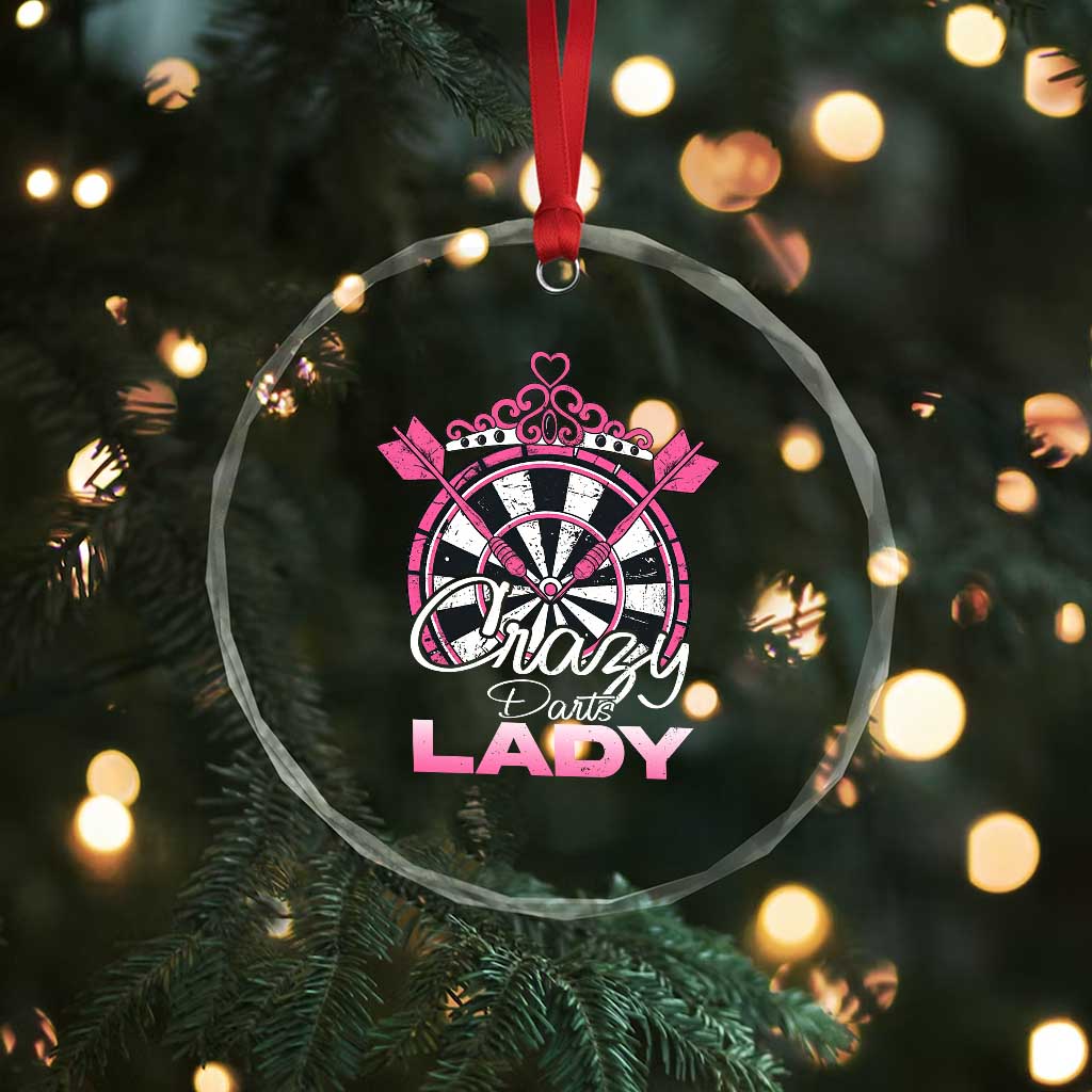 Crazy Darts Lady Crystal Glass Ornament Funny Pub Game Gift For Women TS12 Print Your Wear
