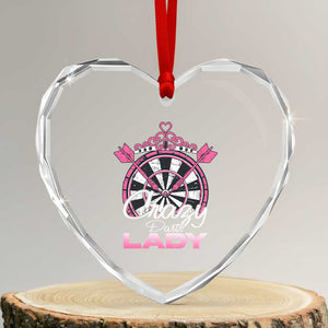 Crazy Darts Lady Heart Crystal Glass Ornament Funny Pub Game Gift For Women TS12 Transparent Glass 3'' Heart Print Your Wear