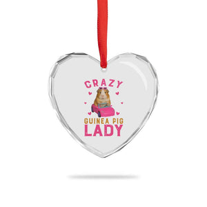 Crazy Guinea Pig Lady Heart Crystal Glass Ornament Funny Pet Lover Gift TS12 Print Your Wear